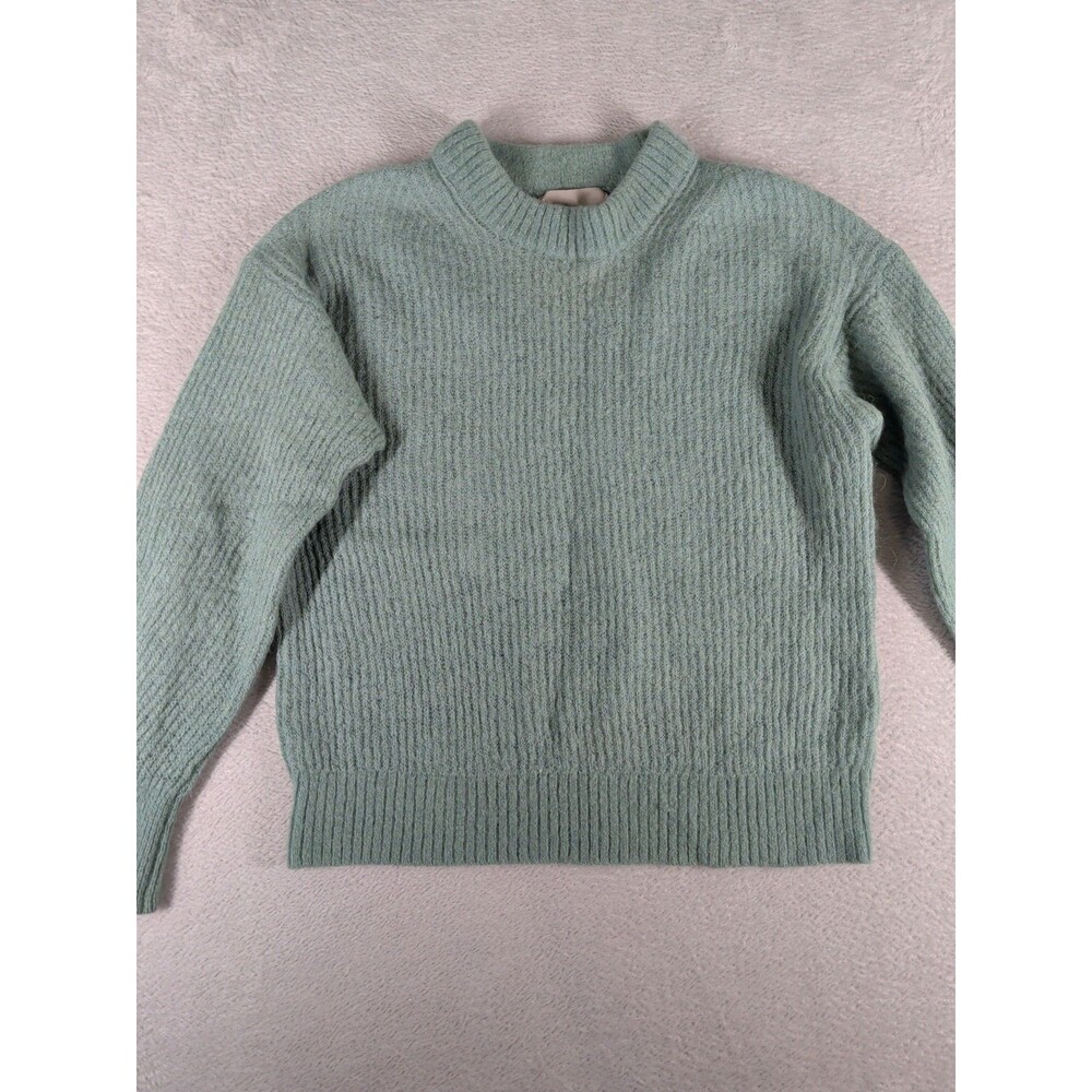 Everlane The Cocoon Crew in Alpaca Sweater Womens Medium Green wool pullover